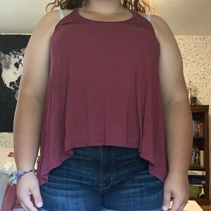 Maroon Hi-Low Tank Top